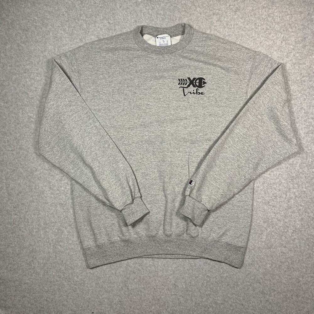 Champion Gray Crewneck Sweater Men’s Size Large ECO Chattooga Indians Tribe